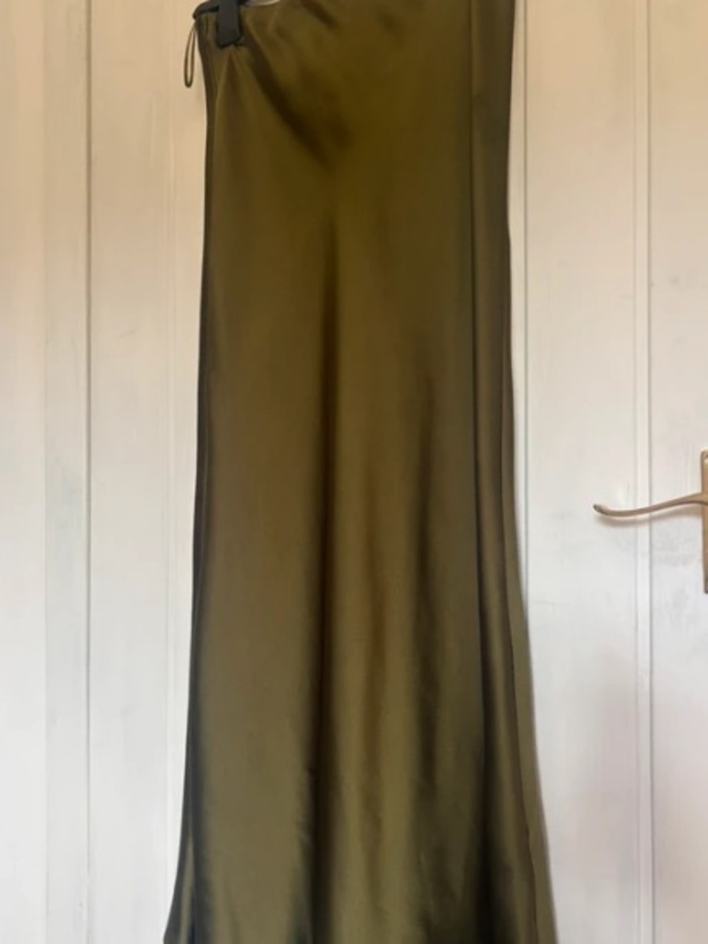 next Olive Green Satin Maxi Slip Skirt
